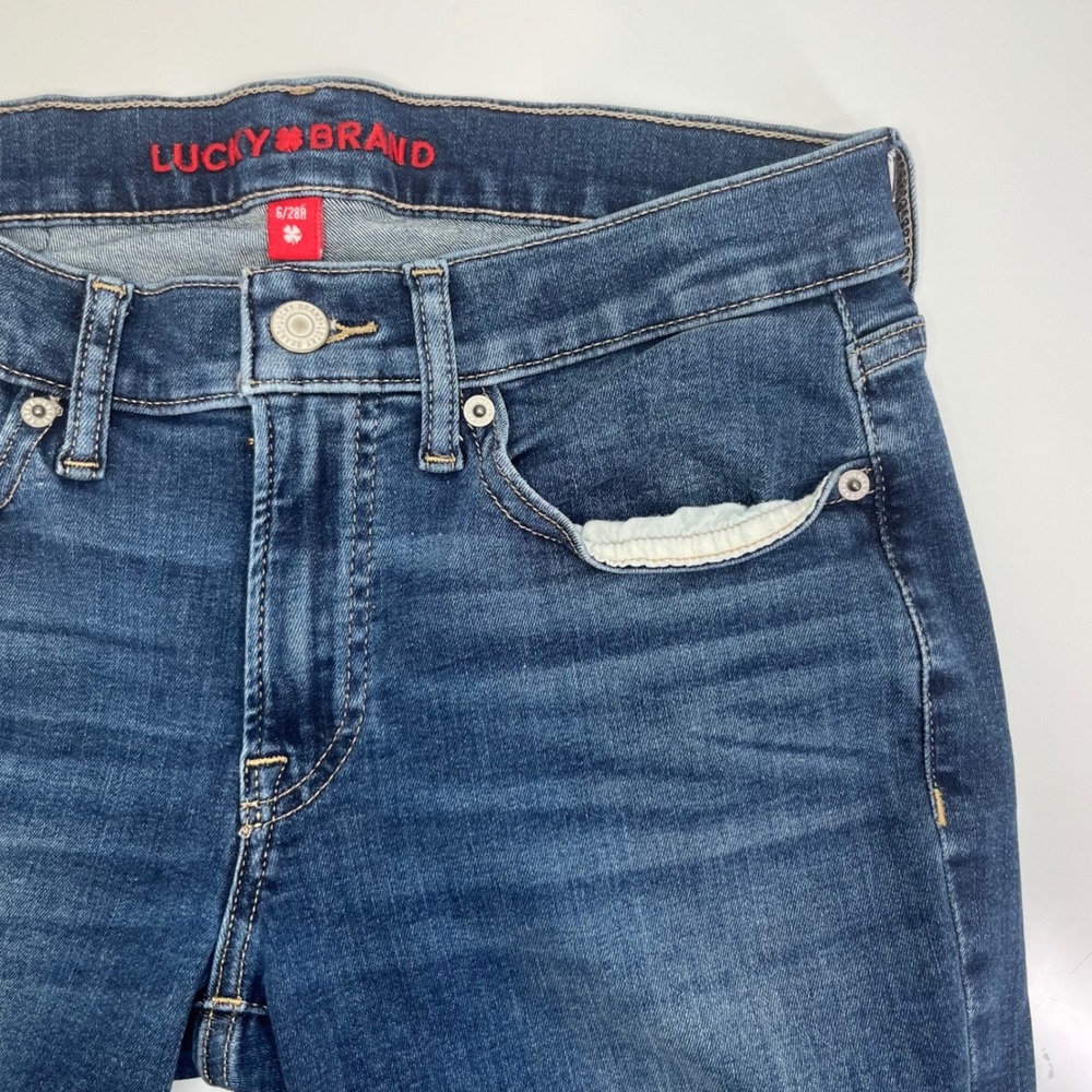 Lucky Brand Sweet Mid Rise Boot Jeans Dark Wash Blue Denim 6/28R